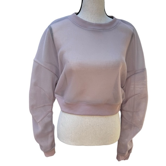 Alo Yoga Mesh Row Long Sleeve in Lavender Cloud - Picture 1 of 8